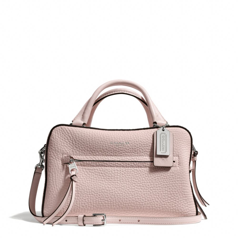 COACH BLEECKER PEBBLE LEATHER SMALL TOASTER SATCHEL - SILVER/NEUTRAL PINK - F30446