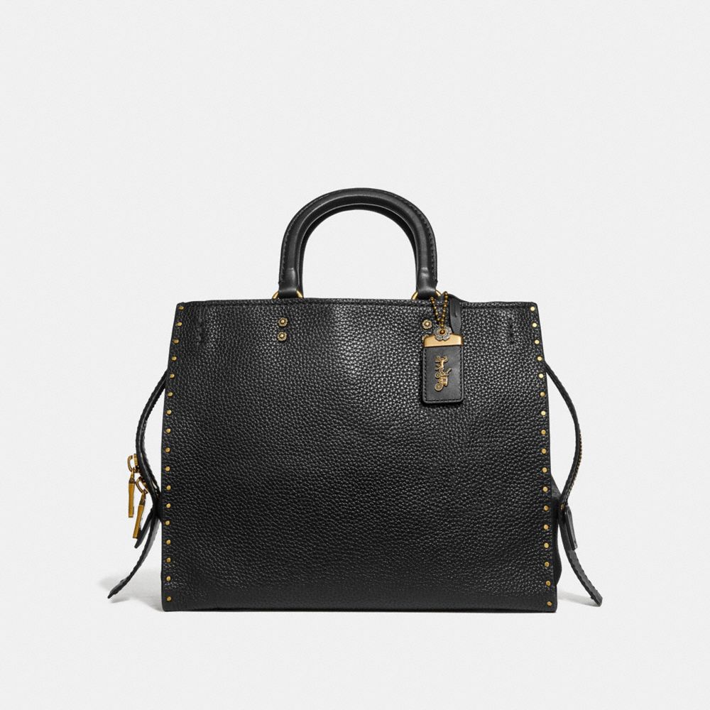 COACH F30457 ROGUE WITH RIVETS BLACK/BRASS