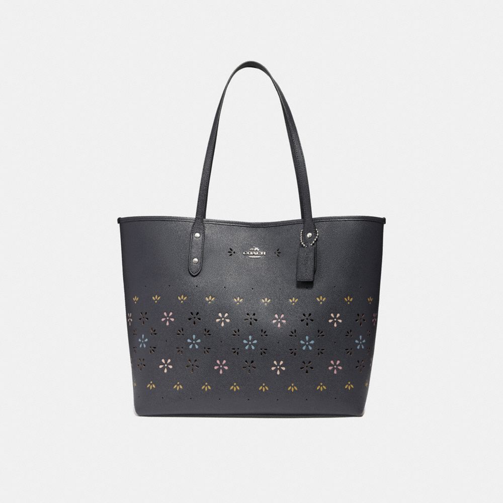 COACH CITY TOTE - SILVER/MIDNIGHT - F30459