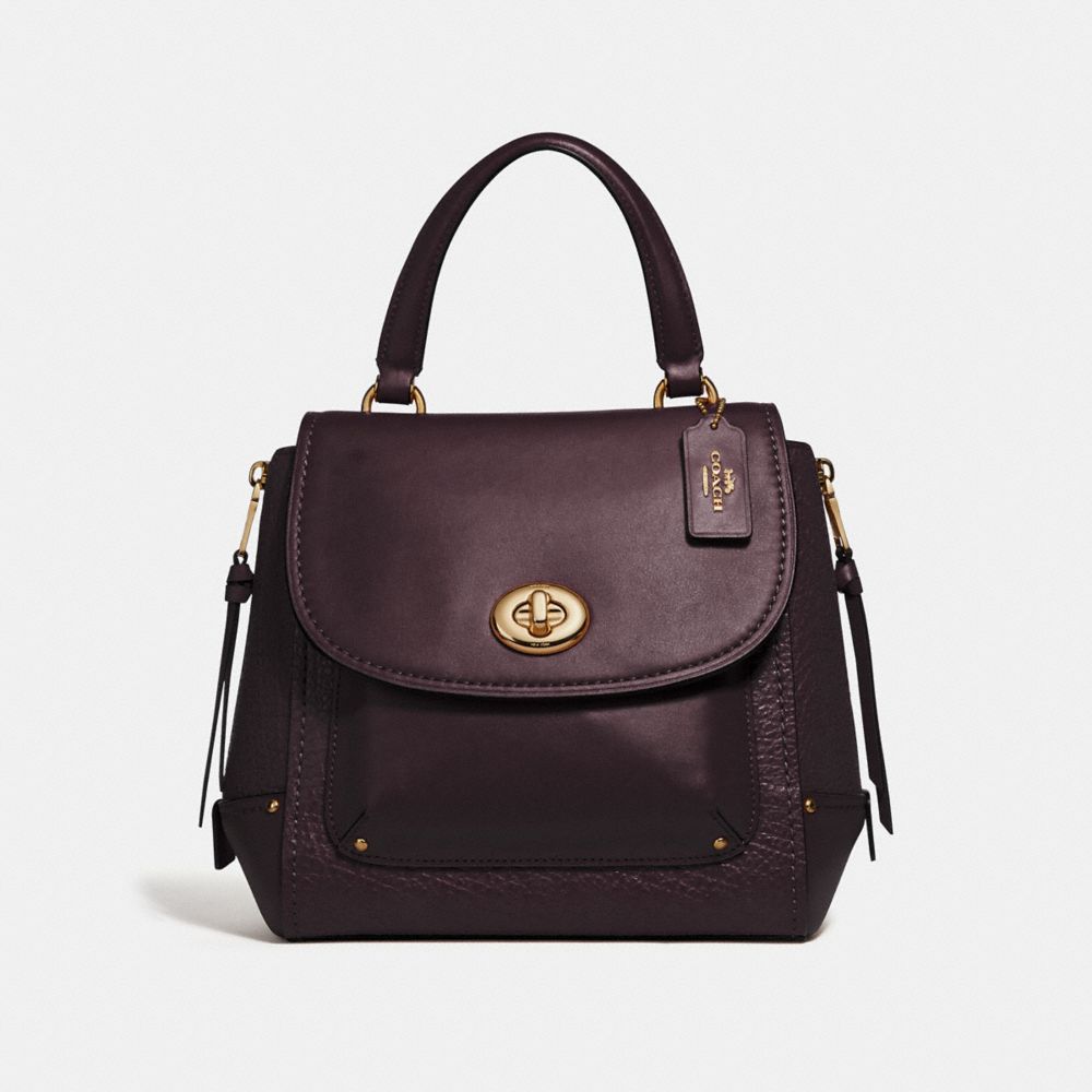 FAYE BACKPACK - F30525 - OXBLOOD 1/LIGHT GOLD