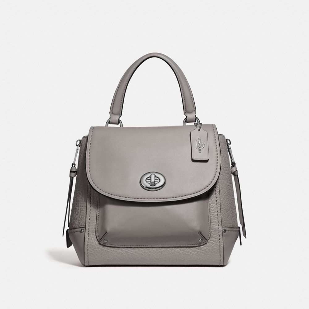 FAYE BACKPACK - COACH f30525 - heather grey/silver