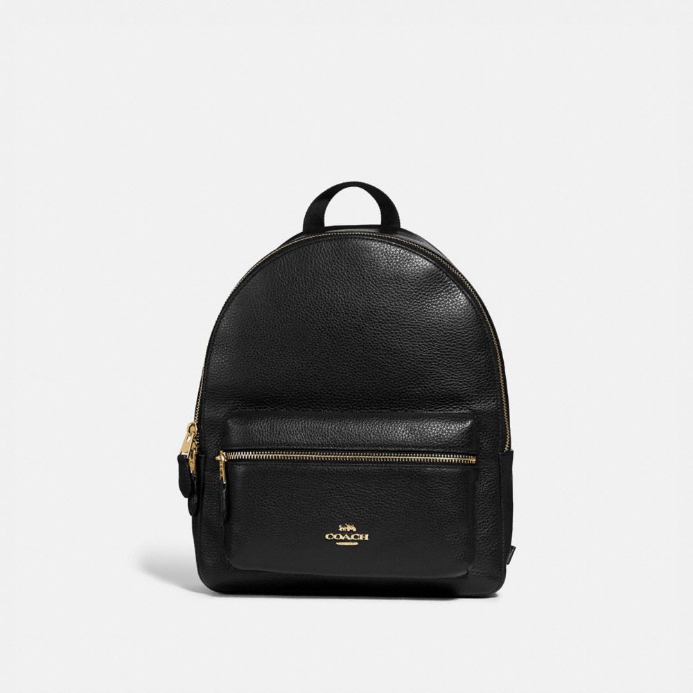 COACH F30550 MEDIUM CHARLIE BACKPACK BLACK/LIGHT GOLD