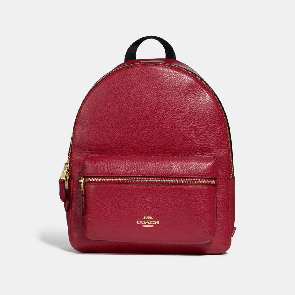 COACH F30550 MEDIUM CHARLIE BACKPACK CHERRY /LIGHT GOLD