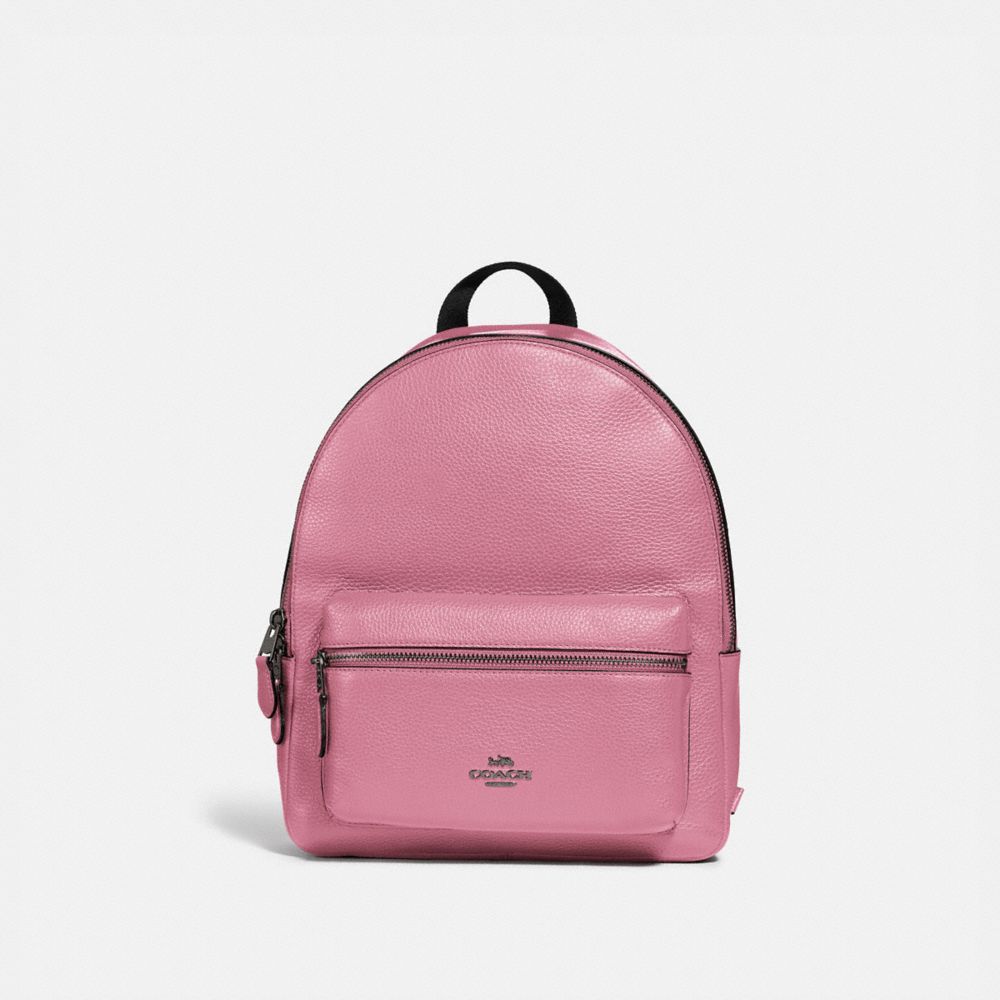 COACH F30550 Medium Charlie Backpack QB/PINK ROSE