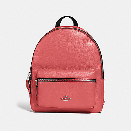 COACH F30550 MEDIUM CHARLIE BACKPACK CORAL/SILVER