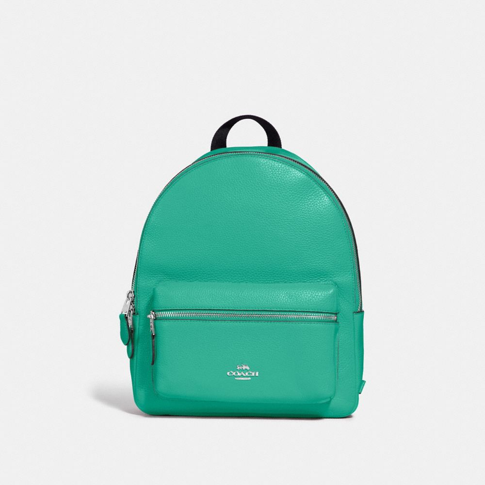 MEDIUM CHARLIE BACKPACK - GREEN/SILVER - COACH F30550