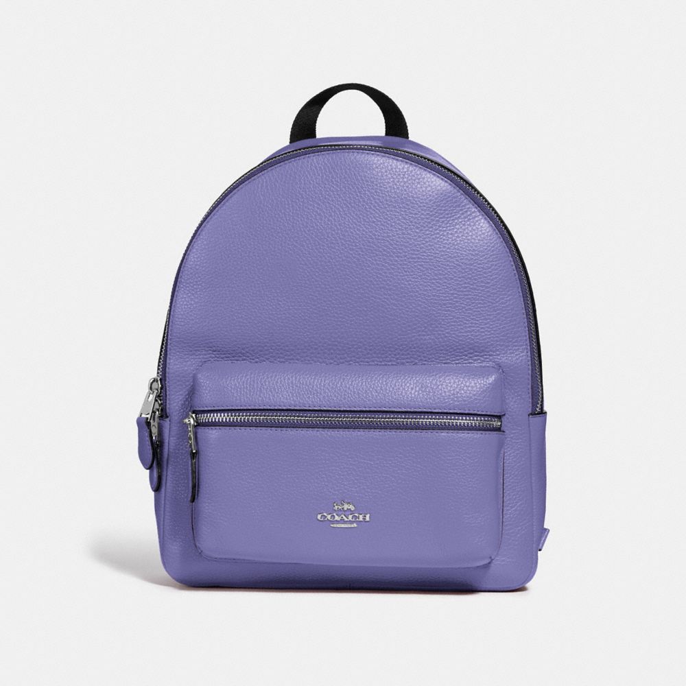 COACH F30550 Medium Charlie Backpack LIGHT PURPLE/SILVER