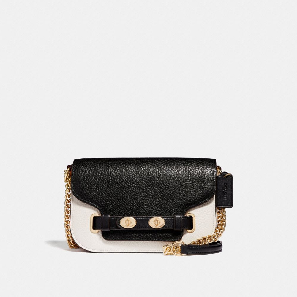 BLAKE CROSSBODY 20 IN COLORBLOCK - f30554 - CHALK/BLACK MULTI/light gold