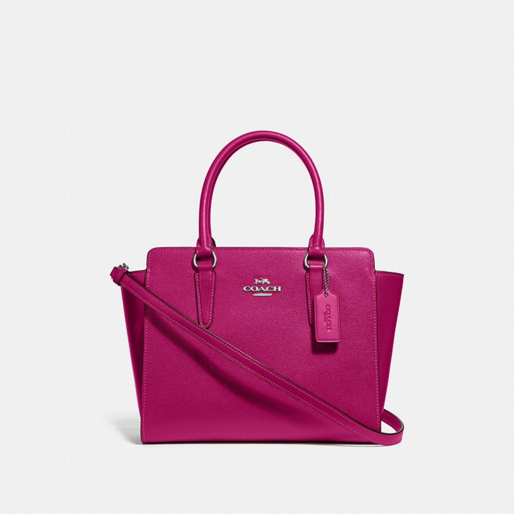 COACH F30555 - LEAH SATCHEL CERISE/SILVER