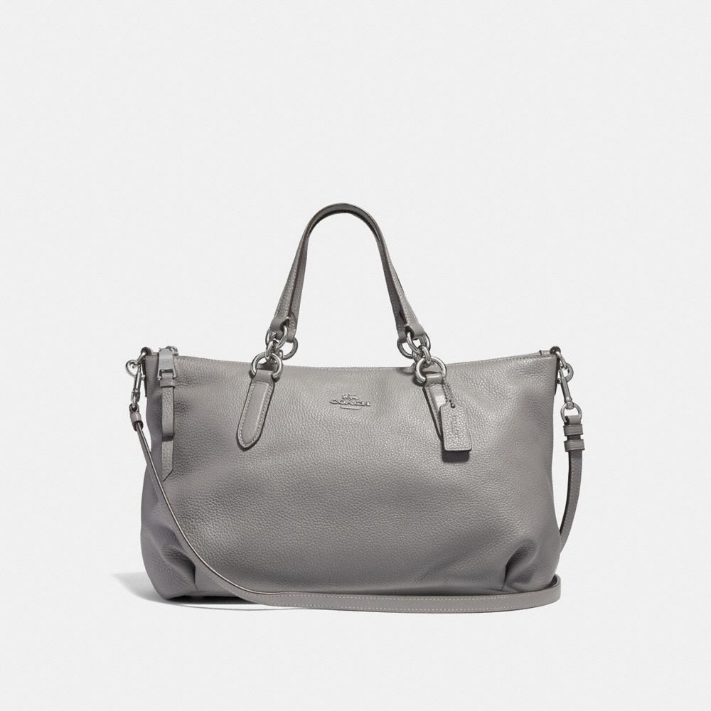 COACH F30565 ALLY SATCHEL HEATHER GREY/SILVER