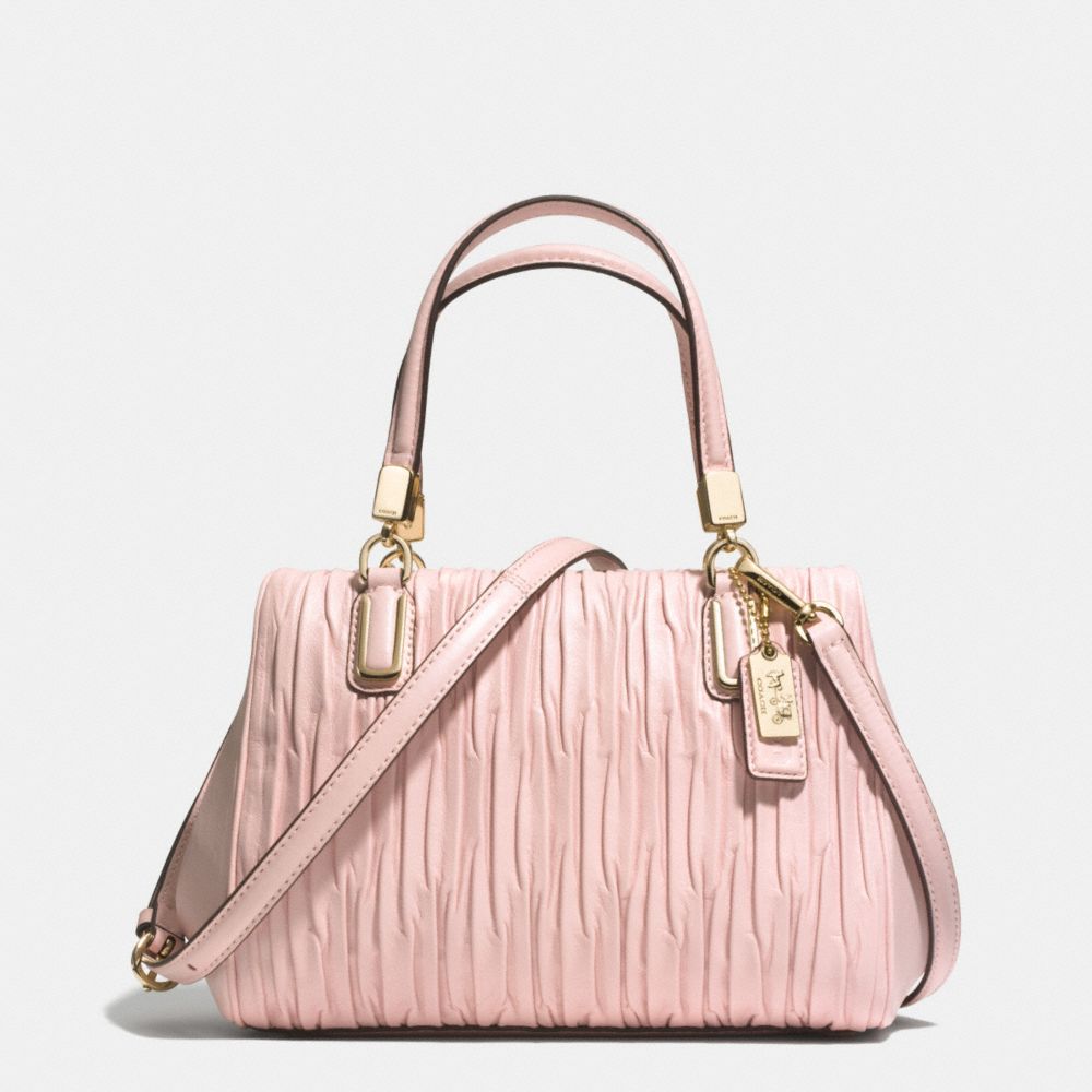 MADISON GATHERED LEATHER MINI SATCHEL - LIGHT GOLD/NEUTRAL PINK - COACH F30782