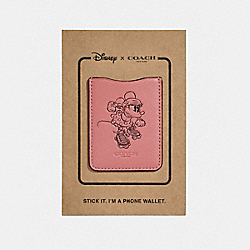 POCKET STICKER WITH ROLLERSKATE MINNIE MOUSE - COACH f30799 - Vintage Pink