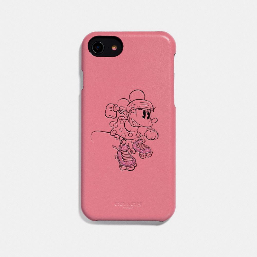 COACH F30805 Iphone 6s/7/8/x/xs Case With Rollerskate Minnie Mouse VINTAGE PINK