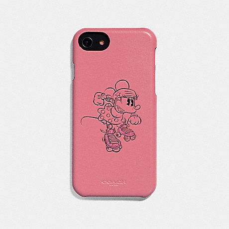 COACH IPHONE 6S/7/8/X/XS CASE WITH ROLLERSKATE MINNIE MOUSE - VINTAGE PINK - F30805