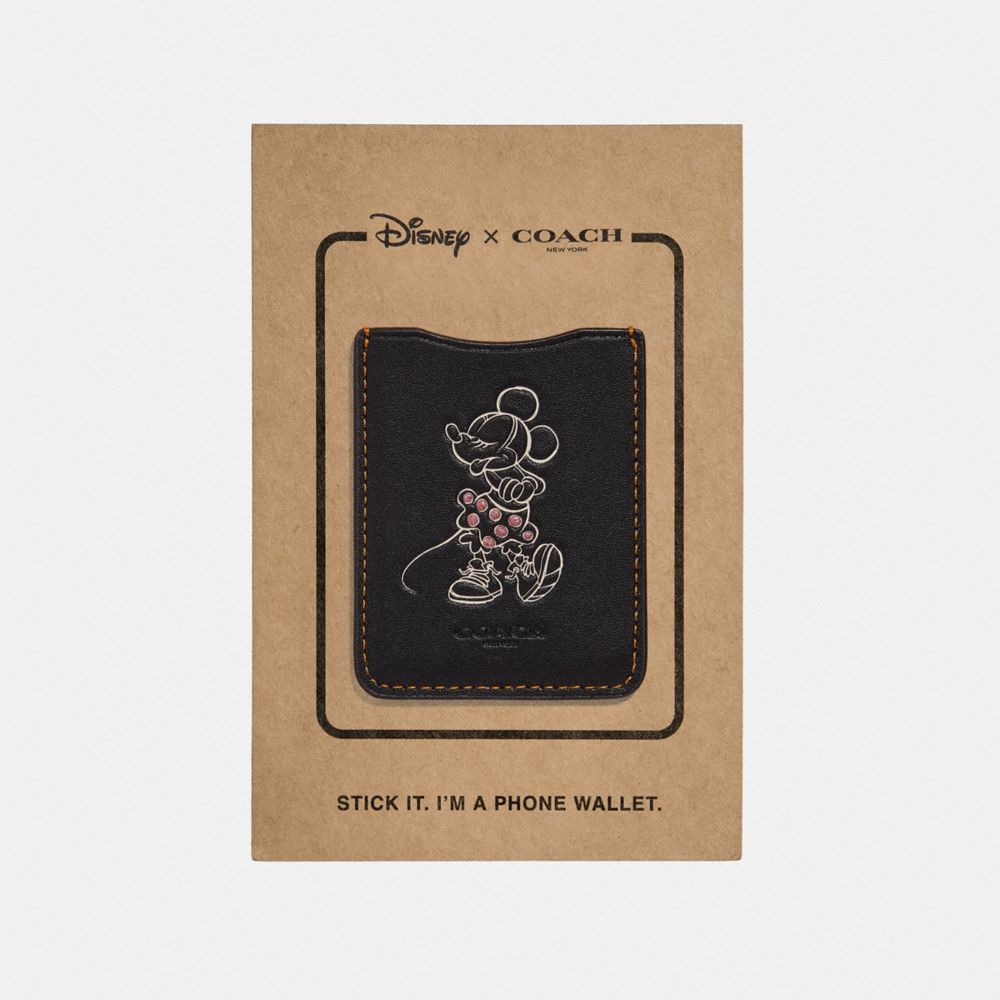POCKET STICKER WITH POSING MINNIE MOUSE - BLACK - COACH F30853