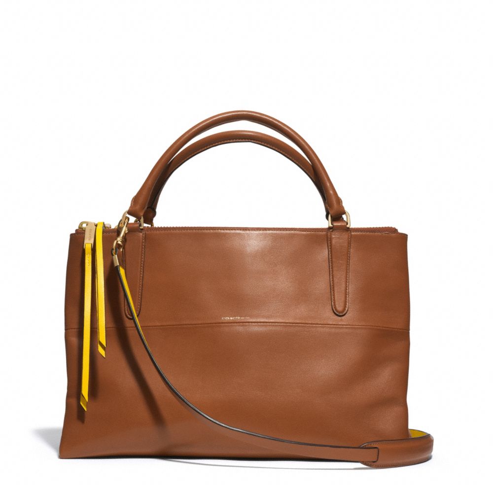 COACH THE EDGEPAINT LEATHER BOROUGH BAG - GOLD/WALNUT/SUNGLOW - F30982