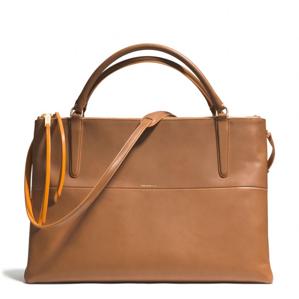 THE EDGEPAINT LEATHER LARGE BOROUGH BAG - f30985 - GOLD/CAMEL/BRIGHT MANDARIN