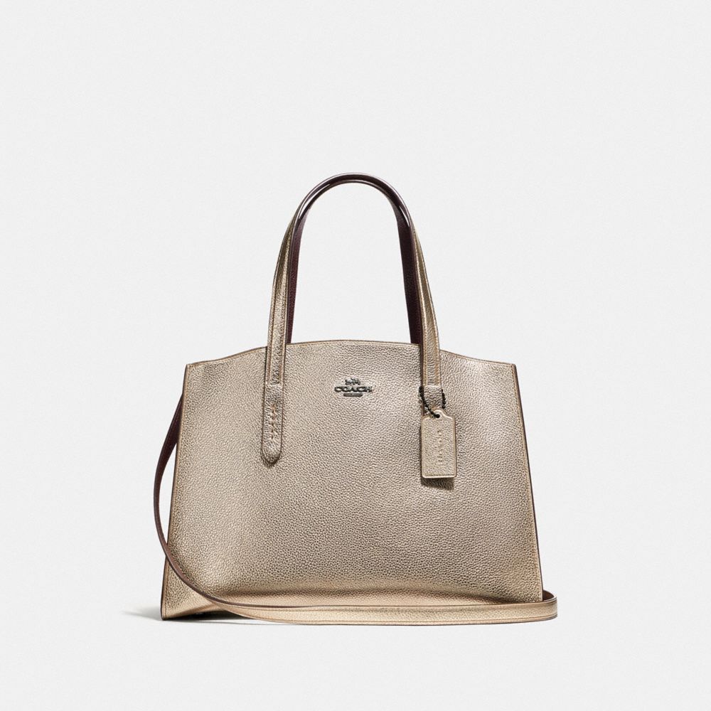 COACH F31037 - CHARLIE CARRYALL PLATINUM/GUNMETAL