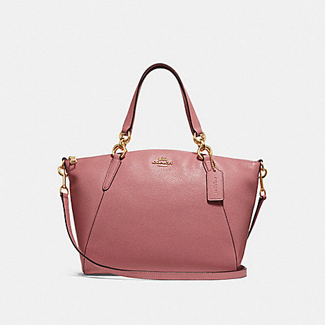 COACH f31077 SMALL KELSEY SATCHEL WITH DITSY FLORAL PRINT INTERIOR Vintage Pink/Imitation Gold