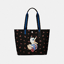 COACH FISHER-PRICE DOODLE DUCK TOTE - BLACK MULTI/SILVER - F31108