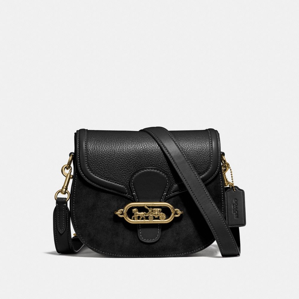 ELLE SADDLE BAG - BLACK/OLD BRASS - COACH F31113