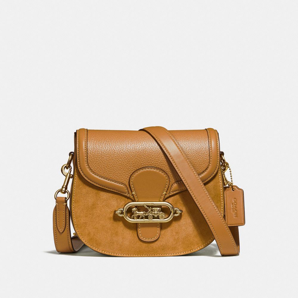 ELLE SADDLE BAG - F31113 - LIGHT SADDLE/OLD BRASS