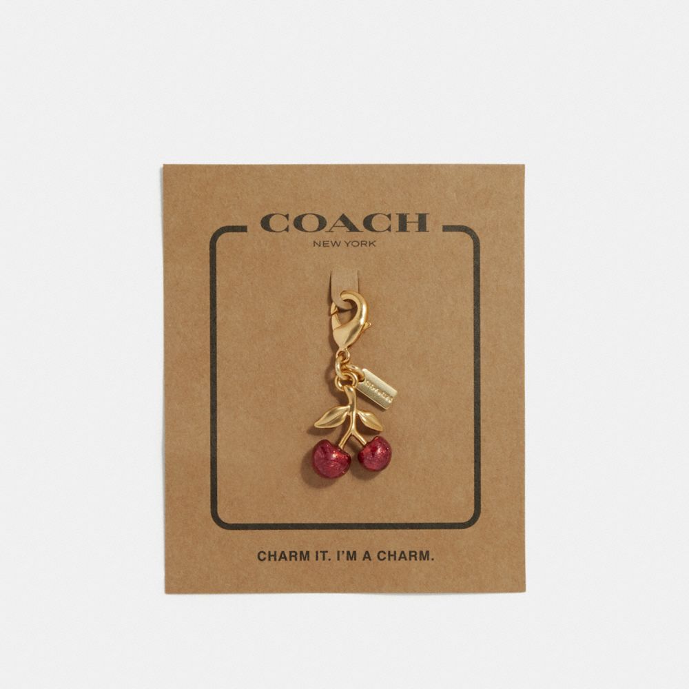 COACH CHERRY CHARM - GOLD - f31133