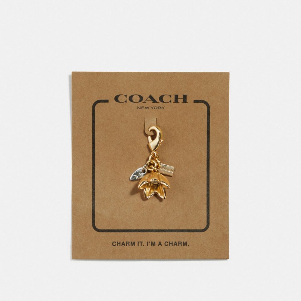 COACH f31135 WILDFLOWER CHARM GOLD