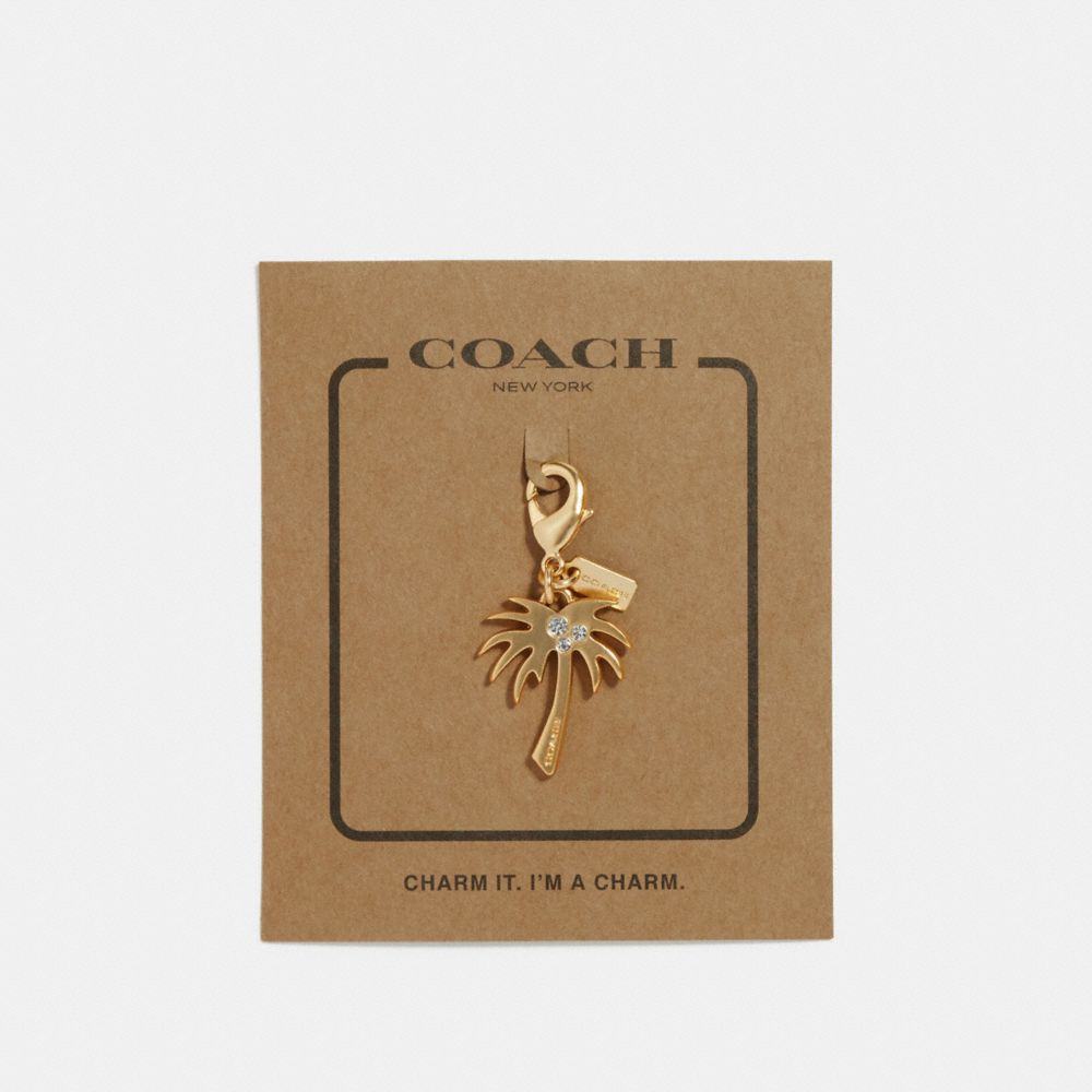 COACH f31138 PALM TREE CHARM GOLD