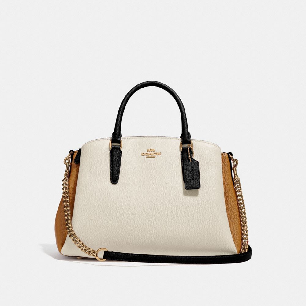 COACH F31170 - SAGE CARRYALL IN COLORBLOCK CHALK MULTI/LIGHT GOLD