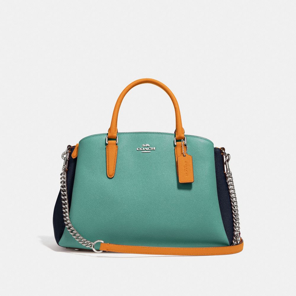 SAGE CARRYALL IN COLORBLOCK - SILVER/BLUE MULTI - COACH F31170