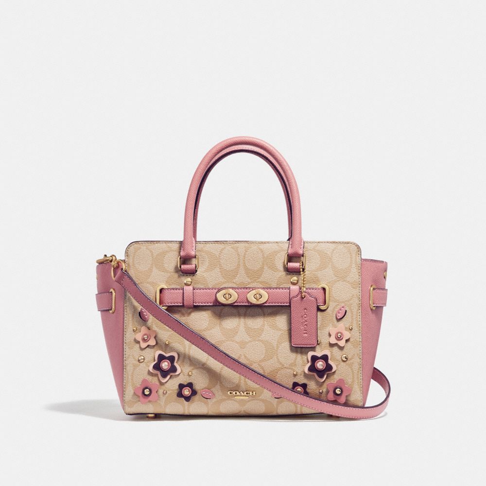 COACH F31194 - BLAKE CARRYALL 25 IN SIGNATURE CANVAS WITH FLORAL ...