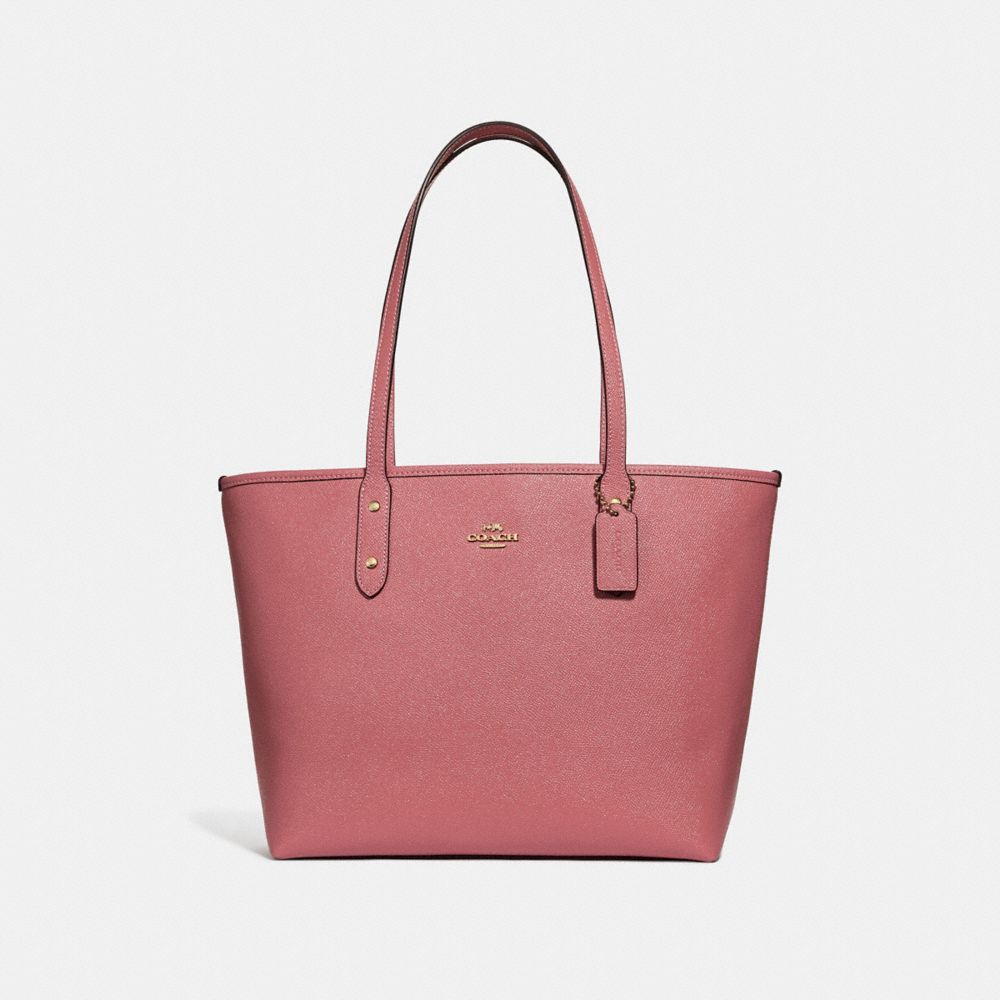 COACH F31254 CITY ZIP TOTE PEONY/LIGHT GOLD