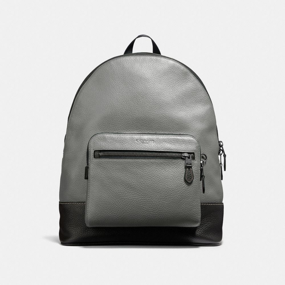 WEST BACKPACK - F31274 - HEATHER GREY/BLACK ANTIQUE NICKEL