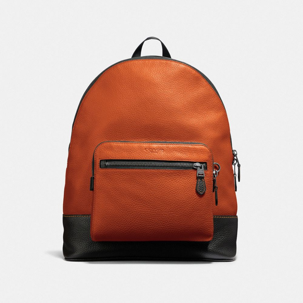 COACH WEST BACKPACK - RUSSET/BLACK ANTIQUE NICKEL - F31274