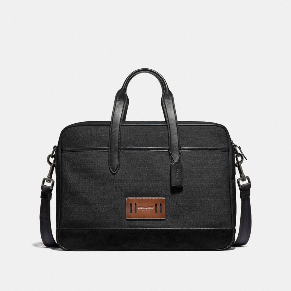 HAMILTON BAG IN CORDURA - COACH f31277 - ANTIQUE NICKEL/BLACK