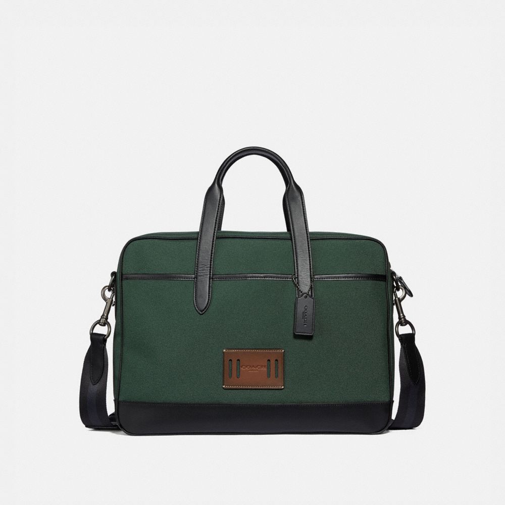 HAMILTON BAG IN CORDURA - f31277 - RACING GREEN/BLACK ANTIQUE NICKEL