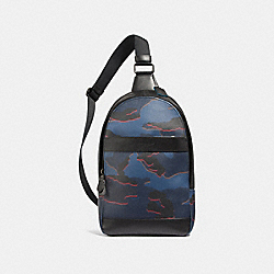 CHARLES PACK WITH CAMO PRINT - COACH f31299 - BLUE MULTI/BLACK ANTIQUE NICKEL