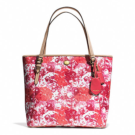 COACH F31342 PEYTON FLORAL PRINT ZIP TOP TOTE ONE-COLOR