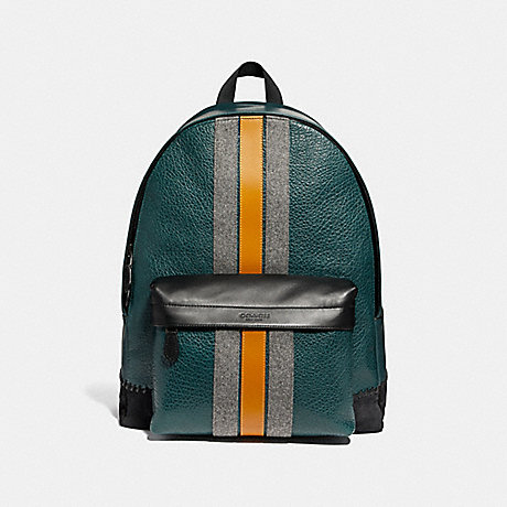 COACH F31348 CHARLES BACKPACK WITH BASEBALL STITCH FOREST-GREEN-MULTI/BLACK-ANTIQUE-NICKEL
