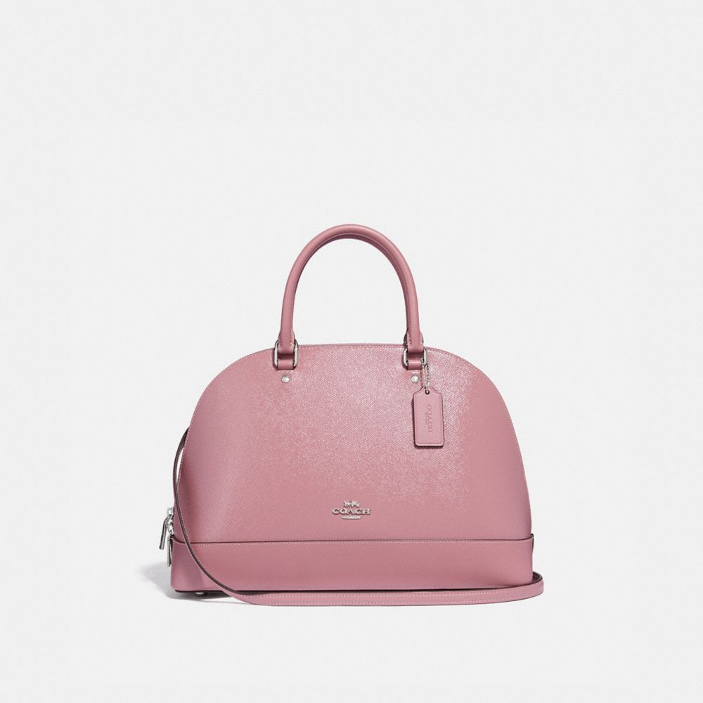 COACH f31352 SIERRA SATCHEL SILVER/DUSTY ROSE