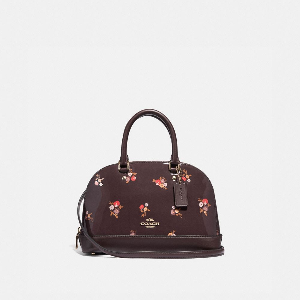 MINI SIERRA SATCHEL WITH BABY BOUQUET PRINT - OXBLOOD MULTI/LIGHT GOLD - COACH F31354