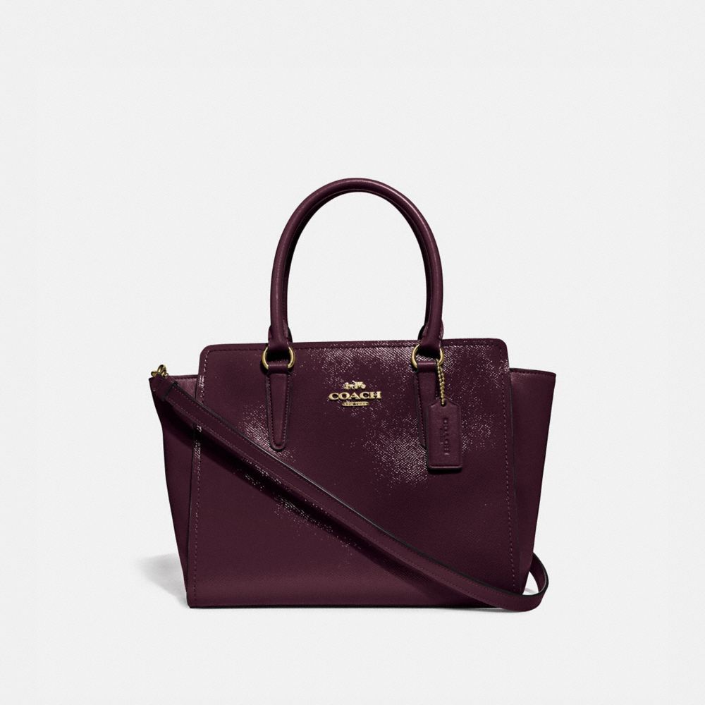 COACH F31357 LEAH SATCHEL OXBLOOD 1/LIGHT GOLD