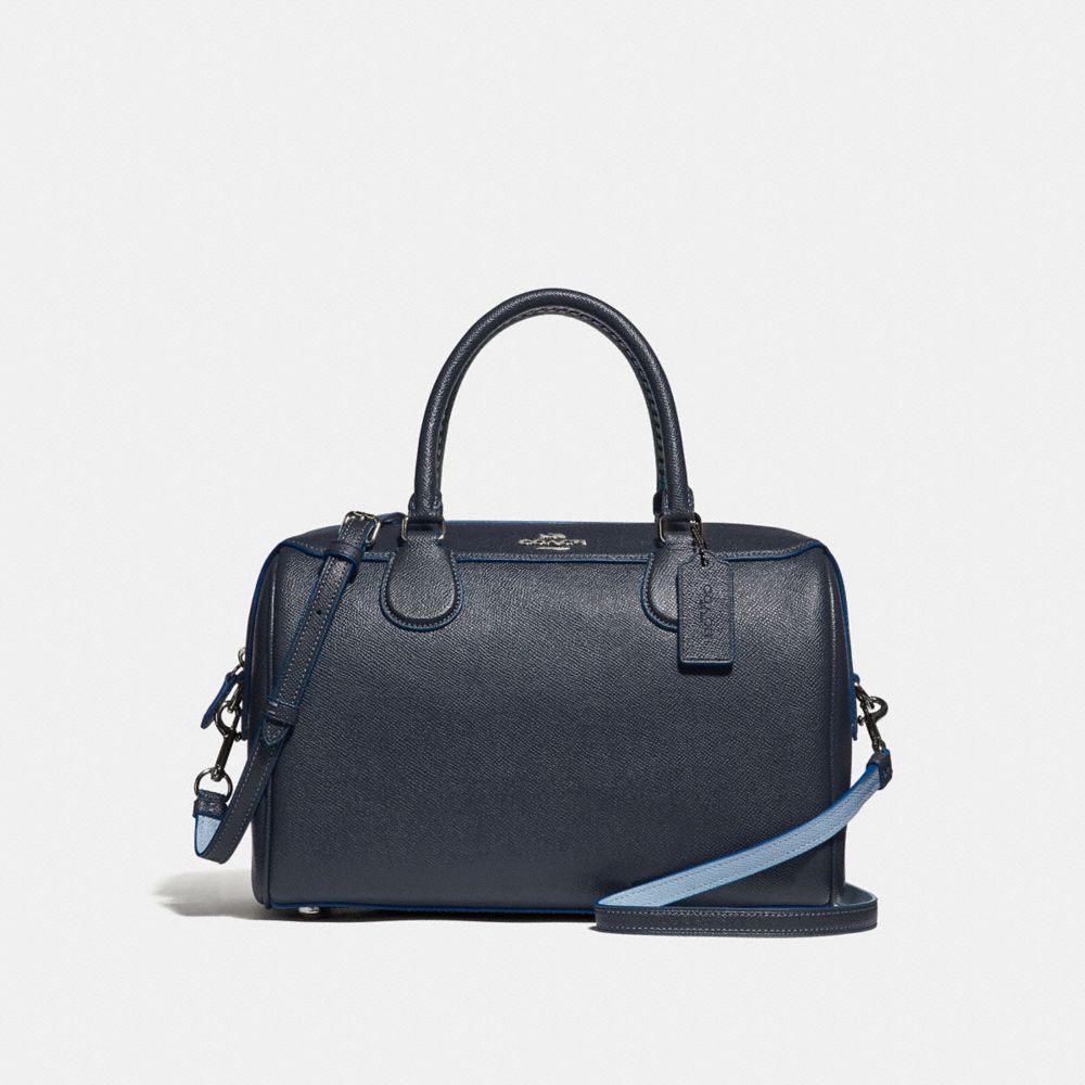 LARGE BENNETT SATCHEL - f31375 - SILVER/MIDNIGHT