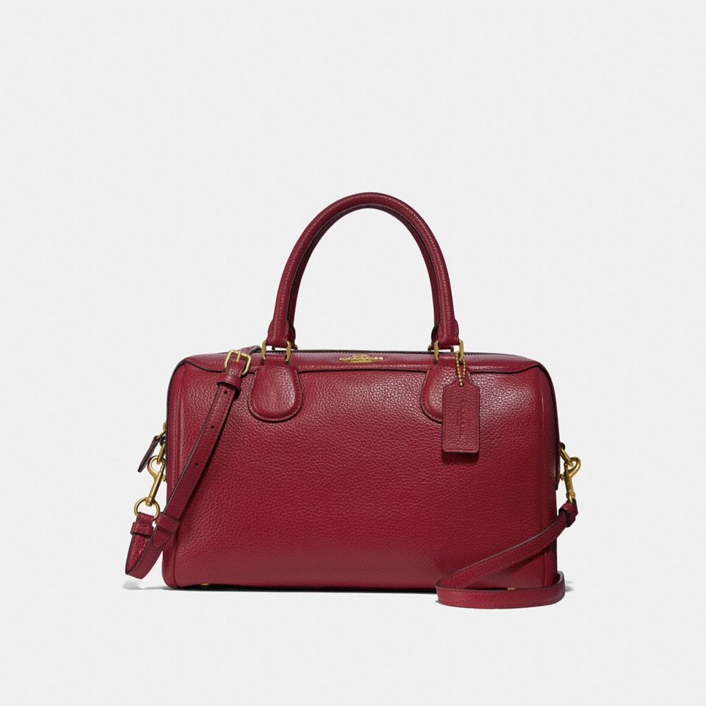 LARGE BENNETT SATCHEL - CHERRY /LIGHT GOLD - COACH F31376