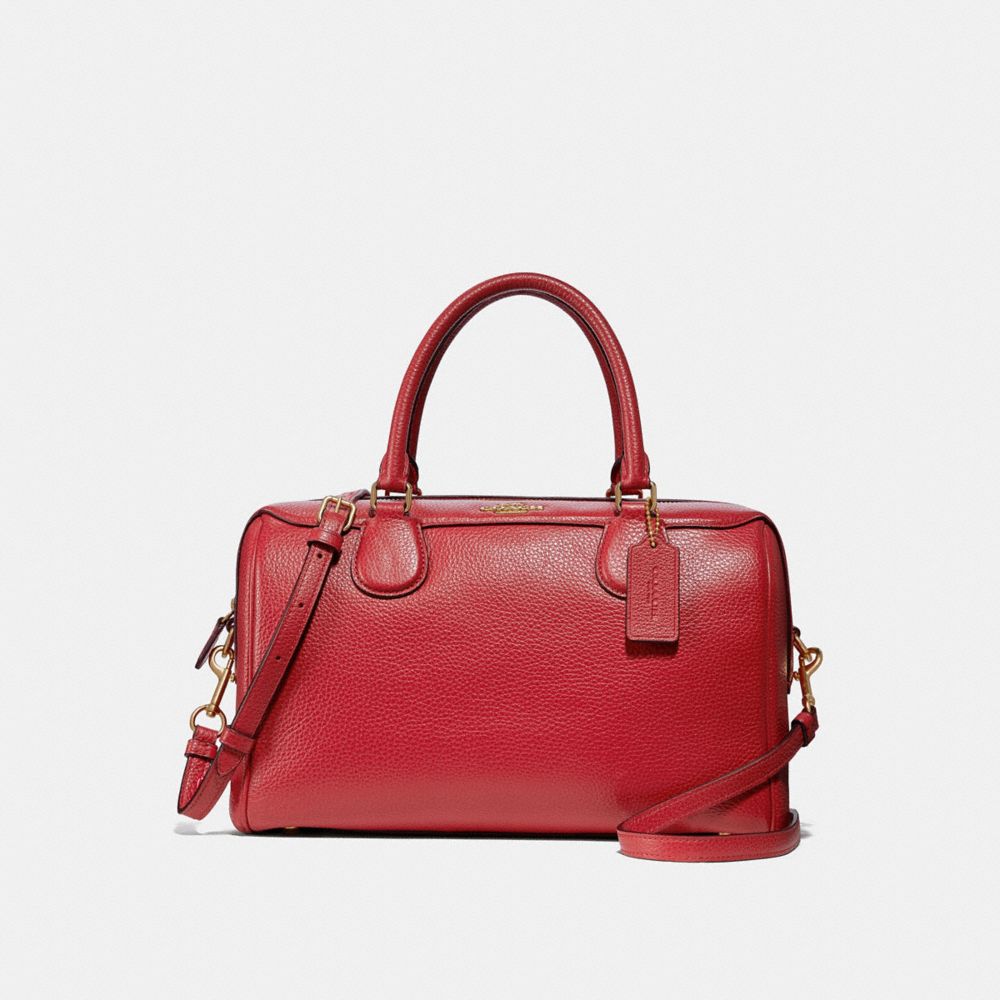 COACH F31376 - LARGE BENNETT SATCHEL TRUE RED/LIGHT GOLD