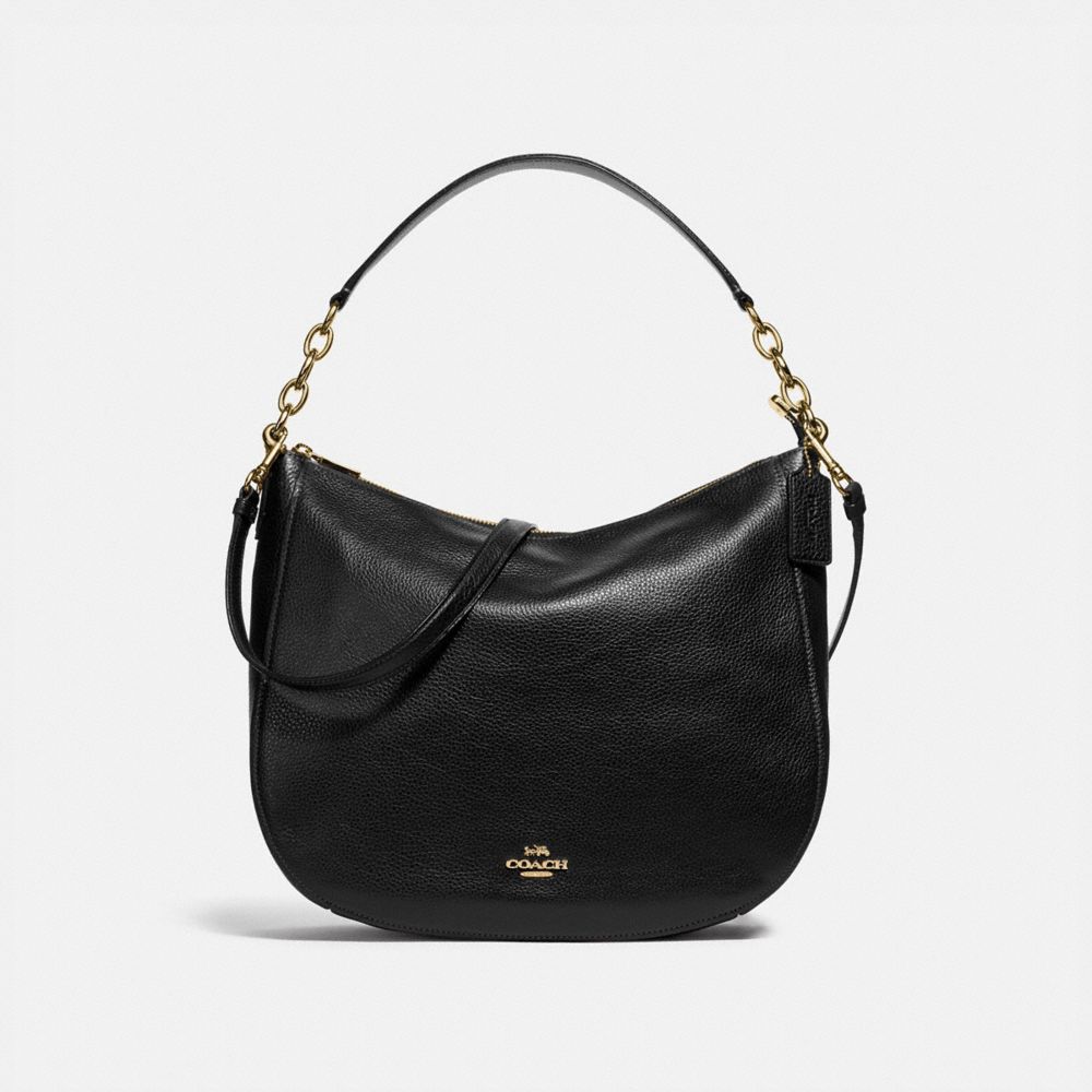 COACH F31399 Elle Hobo BLACK/LIGHT GOLD