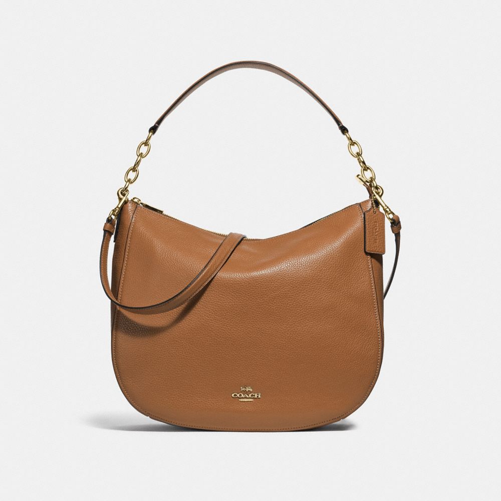 COACH F31399 Elle Hobo LIGHT SADDLE/IMITATION GOLD