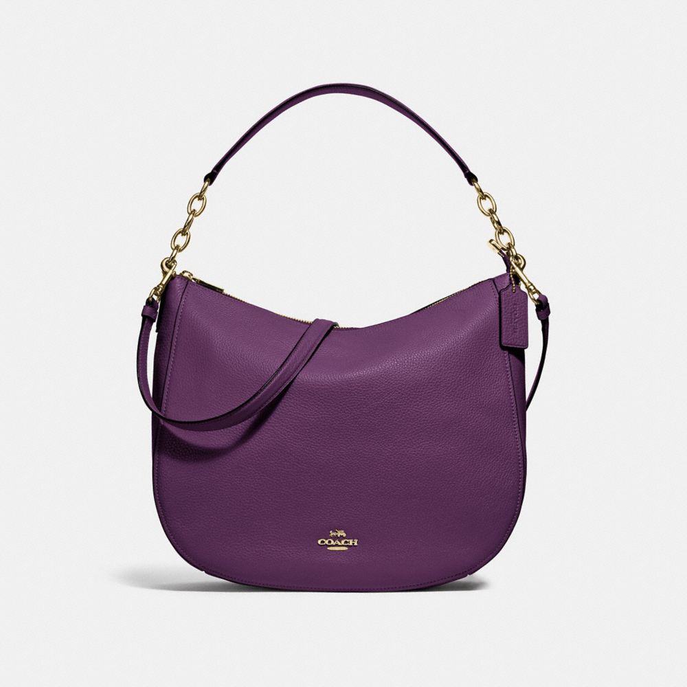 ELLE HOBO - GOLD/BLACKBERRY - COACH F31399