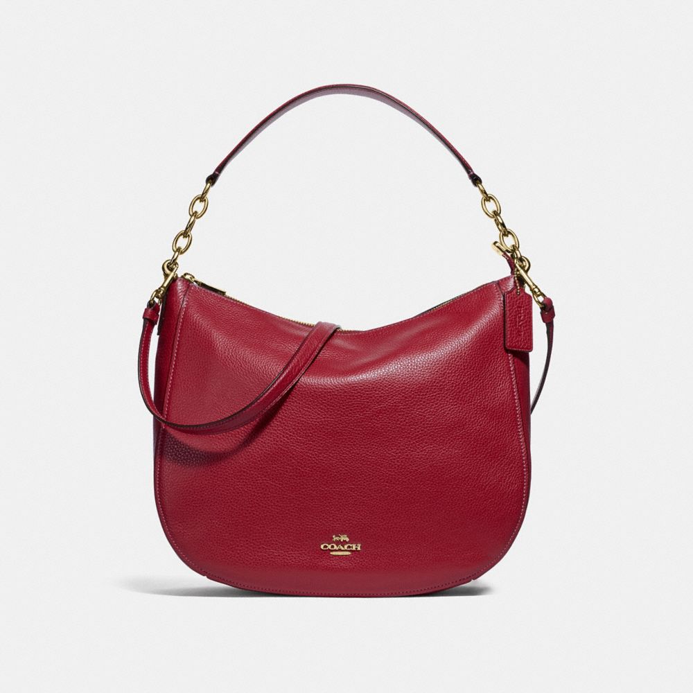 COACH F31399 - ELLE HOBO - RUBY/LIGHT GOLD | COACH HANDBAGS